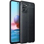 Microsonic Xiaomi Poco M5S Deri Dokulu Silikon Siyah Kılıf