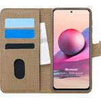 Microsonic Xiaomi Poco M5s Fabric Book Wallet Gold Kılıf