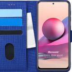 Microsonic Xiaomi Poco M5s Fabric Book Wallet Lacivert Kılıf