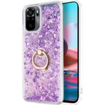 Microsonic Xiaomi Poco M5s Glitter Liquid Holder Mor Kılıf