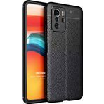 Microsonic Xiaomi Poco X3 GT Deri Dokulu Silikon Siyah Kılıf