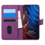 Microsonic Xiaomi Poco X3 GT Fabric Book Wallet Mor Kılıf