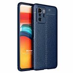 Microsonic Xiaomi Poco X3 GT için Kılıf Deri Dokulu Silikon Lacivert [Poco X3 GT ile Uyumlu Kılıf - Lacivert]