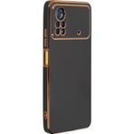 Microsonic Xiaomi Poco X4 Pro 5G Olive Plated Siyah Cep Telefonu Kılıfı