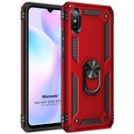 Microsonic Xiaomi Redmi 9A Military Ring Holder Kırmızı Kılıf