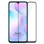Microsonic Xiaomi Redmi 9A Tam Kaplayan Temperli Cam Ekran Koruyucu Siyah [Redmi 9A ile Uyumlu Ekran Koruyucu]