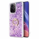 Microsonic Xiaomi Redmi K40 Glitter Liquid Holder Mor Cep Telefonu Kılıfı