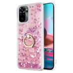 Microsonic Xiaomi Redmi Note 10 Glitter Liquid Holder Pembe Kılıf