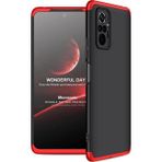 Microsonic Xiaomi Redmi Note 10 Pro Double Dip 360 Protective Siyah Kırmızı Kılıf