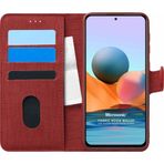 Microsonic Xiaomi Redmi Note 10 Pro Fabric Book Wallet Kırmızı Kılıf