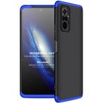 Microsonic Xiaomi Redmi Note 10 Pro Max Double Dip 360 Protective Siyah Mavi Kılıf