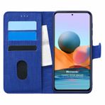 Microsonic Xiaomi Redmi Note 10 Pro Max Fabric Book Wallet Lacivert Cep Telefonu Kılıfı