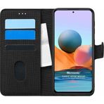 Microsonic Xiaomi Redmi Note 10 Pro Max Fabric Book Wallet Siyah Kılıf