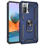 Microsonic Xiaomi Redmi Note 10 Pro Max Military Ring Holder Lacivert Cep Telefonu Kılıfı