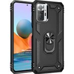 Microsonic Xiaomi Redmi Note 10 Pro Military Ring Holder Siyah Kılıf