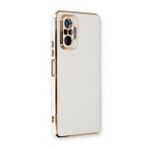 Microsonic Xiaomi Redmi Note 10 Pro Olive Plated Beyaz Cep Telefonu Kılıfı