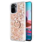Microsonic Xiaomi Redmi Note 10S Glitter Liquid Holder Gold Kılıf