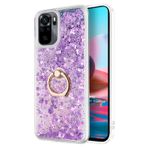 Microsonic Xiaomi Redmi Note 10S Glitter Liquid Holder Mor Kılıf