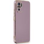 Microsonic Xiaomi Redmi Note 10S Olive Plated Lila Cep Telefonu Kılıfı