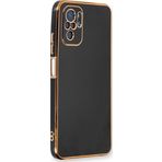 Microsonic Xiaomi Redmi Note 10S Olive Plated Siyah Cep Telefonu Kılıfı