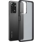 Microsonic Xiaomi Redmi Note 11 Pro 5G Frosted Frame Siyah Cep Telefonu Kılıfı