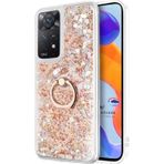 Microsonic Xiaomi Redmi Note 11 Pro 5G Glitter Liquid Holder Gold Cep Telefonu Kılıfı