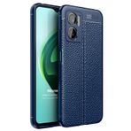 Microsonic Xiaomi Redmi Note 11E Deri Dokulu Silikon Lacivert Kılıf