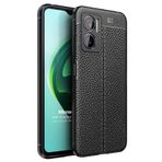 Microsonic Xiaomi Redmi Note 11E Kılıf Deri Dokulu Silikon Siyah Kılıf