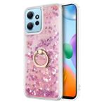 Microsonic Xiaomi Redmi Note 12 4G Glitter Liquid Holder Pembe Kılıf