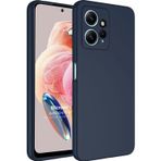 Microsonic Xiaomi Redmi Note 12 4G Groovy Soft Lacivert Cep Telefonu Kılıfı