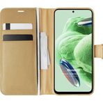 Microsonic Xiaomi Redmi Note 12 Delux Leather Wallet Gold Cep Telefonu Kılıfı