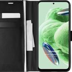Microsonic Xiaomi Redmi Note 12 Delux Leather Wallet Siyah Cep Telefonu Kılıfı