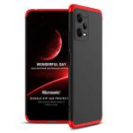 Microsonic Xiaomi Redmi Note 12 Double Dip 360 Protective Siyah Kırmızı Cep Telefonu Kılıfı