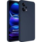 Microsonic Xiaomi Redmi Note 12 Groovy Soft Lacivert Cep Telefonu Kılıfı
