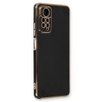 Microsonic Xiaomi Redmi Note 12 Pro 4G Olive Plated Siyah Cep Telefonu Kılıfı