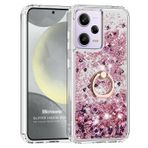 Microsonic Xiaomi Redmi Note 12 Pro 5G için Kılıf Glitter Liquid Holder Pembe [Redmi Note 12 Pro ile Uyumlu Kılıf - Pembe]