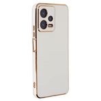 Microsonic Xiaomi Redmi Note 12 Pro+ 5G için Kılıf Olive Plated Beyaz [Redmi Note 12 Pro+ 5G ile Uyumlu Kılıf - Beyaz]