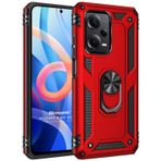 Microsonic Xiaomi Redmi Note 12 Pro+ 5G Kılıf Military Ring Holder Kırmızı [Redmi Note 12 Pro+ 5G ile Uyumlu Kılıf - Kırmızı]