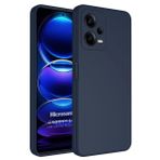 Microsonic Xiaomi Redmi Note 12 Pro Groovy Soft Lacivert Cep Telefonu Kılıfı