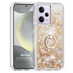 Microsonic Xiaomi Redmi Note 12 Pro Plus 5G için Kılıf Glitter Liquid Holder Gold [Redmi Note 12 Pro+ 5G ile Uyumlu Kılıf - Gold]