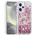 Microsonic Xiaomi Redmi Note 12 Pro Plus 5G için Kılıf Glitter Liquid Holder Pembe [Redmi Note 12 Pro+ 5G ile Uyumlu Kılıf - Pembe]