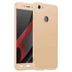 Microsonic Xiaomi Redmi Note 5A Prime için Kılıf Double Dip 360 Protective Gold [Redmi Note 5A Prime ile Uyumlu Kılıf - Gold]