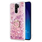 Microsonic Xiaomi Redmi Note 8 Pro Glitter Liquid Holder Pembe Cep Telefonu Kılıfı
