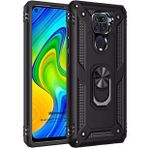 Microsonic Xiaomi Redmi Note 9 Military Ring Holder Siyah Kılıf