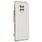 Microsonic Xiaomi Redmi Note 9 Pro Max Olive Plated Beyaz Kılıf