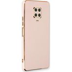 Microsonic Xiaomi Redmi Note 9 Pro Max Olive Plated Pembe Kılıf