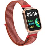 Microsonic Xiaomi Redmi Watch 2 Lite Hasırlı Woven Sport Loop Kırmızı Kordon