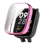 Microsonic Xiaomi Redmi Watch 3 için Kılıf 360 Full Round Soft Silicone Pembe [Redmi Watch 3 ile Uyumlu Kılıf - Pembe]