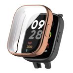 Microsonic Xiaomi Redmi Watch 3 için Kılıf 360 Full Round Soft Silicone Rose Gold [Redmi Watch 3 ile Uyumlu Kılıf - Rose Gold]