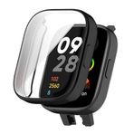 Microsonic Xiaomi Redmi Watch 3 için Kılıf 360 Full Round Soft Silicone Siyah [Redmi Watch 3 ile Uyumlu Kılıf - Siyah]